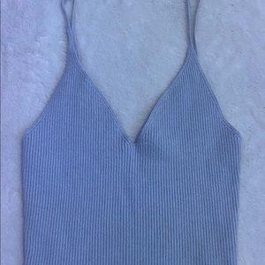 cropped blue la hearts tank